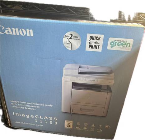 Brand New Canon Image Class D1150 Black And White Laser Printer All In 1