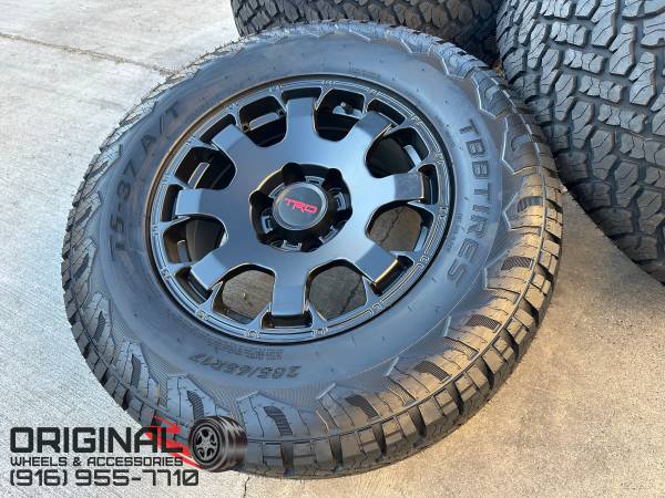 Llantas TRD PRO de 17" para Toyota Tacoma, 4Runner, Tundra, Sequoia, FJ, neumáticos y rines - $1.100 (Rocklin)63440042232451124