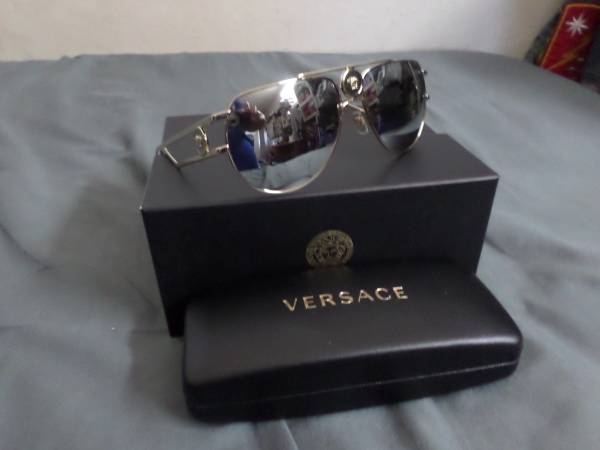 Versace Silver Aviator sunglasses, unisex 1