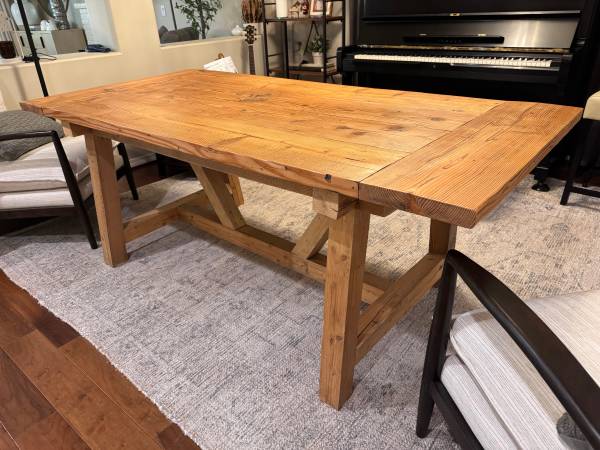 Custom Solid Reclaimed Wood Dining Table – 78” x 36” – Heavy Duty 1