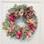 Wreath: Peach and Pink Tulip 14-inch Faux-Flower Wreath 1 thumbnail