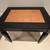 Vintage MCM End Side Table, Original Cane Top Inlay Wood Painted Black 5 thumbnail