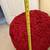 Red Fabric Round Pouf Ottoman 100% cotton 6 thumbnail