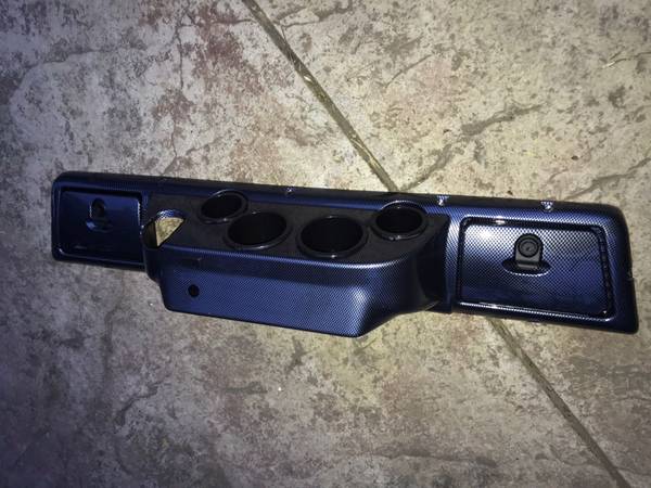Club Car DS Golf Cart Carbon Fiber Dash Cover 1982-Up w/ Glove BOX 1