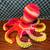 Crocheted Octopus Stuffed Animal Plushie Gift toy bright multicolored 3 thumbnail