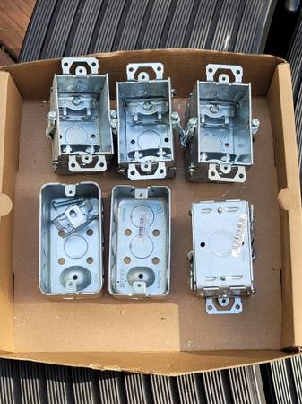 Metal Electrical Switch Boxes – Lot of 6 1