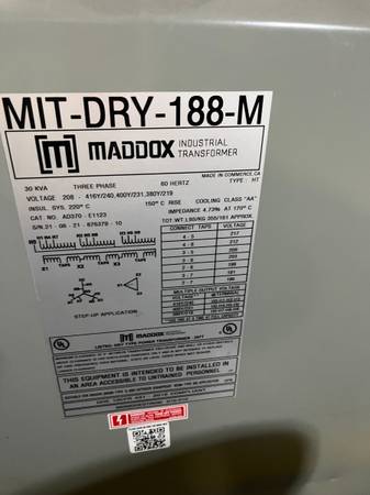 Maddox Industrial Transformer 1