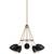 Modern Black Gold Four Light Chandelier New In Boxes 1 thumbnail