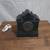 Antique Black Slate Clock, ornamental 6 thumbnail