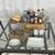 Compact Glass & Iron Dining Table With 2 Seagrass Chairs 3 thumbnail