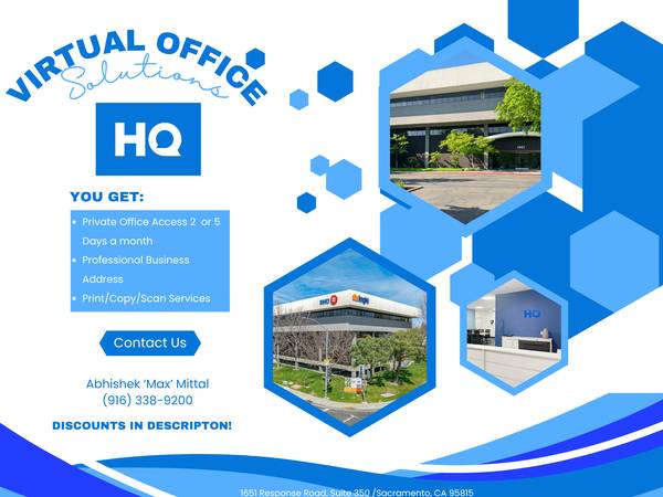 $149 đ¨Virtual Office, Real Presence... with HQ!!đ (Arden-Arcade / Sacramento)64174663290243120