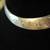 SOLID BRASS EMBOSSED CHOKER 11" with pierced gold-tone earrings 3 thumbnail