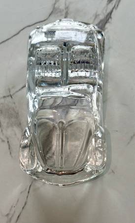 Volkswagen Beetle Bug Germany 1990's Glass Paperweight-Vintage 1
