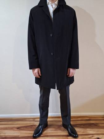 Calvin Klein Park Black Three-Quarter Length Overcoat 1