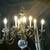 SALE! 9 Light Antique Brass & Glass Chandelier 2 thumbnail