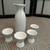 5 Piece White Porcelain Sake Set 2 thumbnail