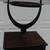 Antique Mahogany Men's Shaving Stand with Oval Mirror 3 thumbnail