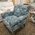 Blue Floral Accent Chair 2 thumbnail
