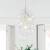 3-Light Bubble Glass Chandelier, White Finish 2 thumbnail