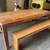 Large wood dining table with two benches 3 thumbnail