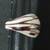 White Black And Gold Metalic Fleck Abstract Glass Ring Size 7.25 3 thumbnail
