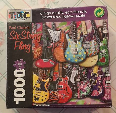 TDC 1000pc Paul Chase Six String Fling Jigsaw Puzzle 1