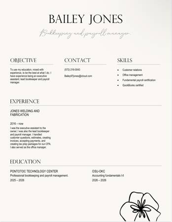 Experienced bookkeeper 1