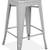 Dimensions Industrial Metal Stool Counter-Height Stool - Dark Silver 3 thumbnail
