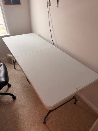 Peakform Dorm Folding Banquet Table Off White 1