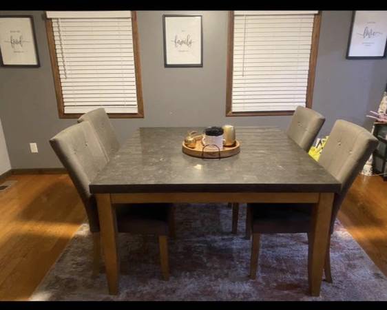 Dark Gray Dining Room Set - seats 6 people 1