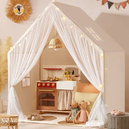 Chef’s Corner Playset – Cream Playhouse + Mediterranean Kitchen Set 1
