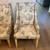 TWO Oversized Cost Plus World Market Cream & Green Accent Chairs w/ Natural Legs 5 thumbnail