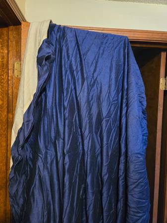 Room darkening blue curtains 1