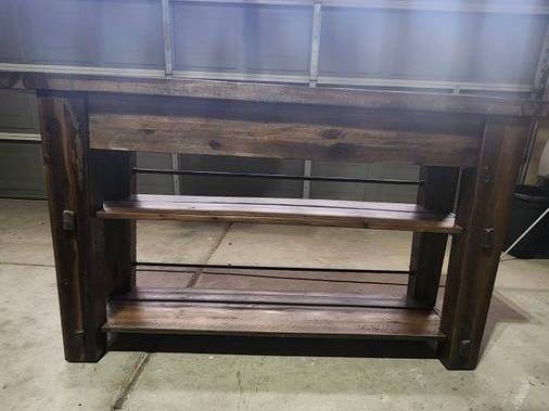 Farmhouse Rustic Sofa Table 1