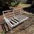 Vintage mid century modern white steel patio loveseat 3 thumbnail