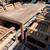 8ft solid teak table with heavy duty teak chairs (8 total)  Located in concord   2 thumbnail