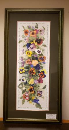 Pansies limited ed framed print from artist Jean Accola 1