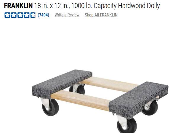 Rolling Dolly - 4 of them - 12 x 18 1