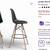 Set of 2 Jordan and Bar Kitchen Counter / Bar chairs 3 thumbnail
