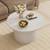 31.5" Round Coffee Table with Solid Wood Base 4 thumbnail