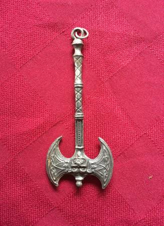 Vintage Metal Celtic Axe Pendant 1