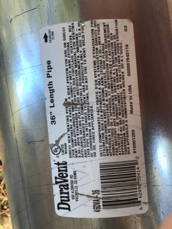 6 in Direct vent pipe with cap 1