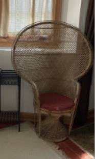 Wicker  Fan back Chair 1