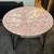 Vintage Pink Faux Marble Round Table - Mid-Century Style 1 thumbnail