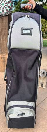 Bag Boy Rolling Padded Golf Travel Bag, Protector Black & Silver 1