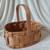 Woven Split Wood Basket with Hinged Handle Large 18"L x 12"W x 6"H 1 thumbnail