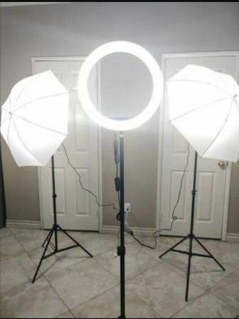 Ring light + umbrella video light kit photography price firm 1