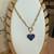 Lora necklace with denim heart charm 1 thumbnail