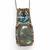 Malagasy Labradorite 4-point Diamond Blue Topaz Pendant 10K White Gold Chain 1 thumbnail