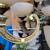 GORGEOUS 6 LT ORNATE Chandelier ALABASTER, BRASS & METAL HEAVY 5 thumbnail